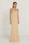 GL1507 Illusion Tonal Beaded Jersey Sheath Gown