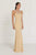 GL1507 Illusion Tonal Beaded Jersey Sheath Gown
