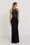 GL1507 Illusion Tonal Beaded Jersey Sheath Gown