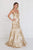 GL1508 Sequined Strapless Fitted Trumpet Gown