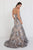 GL1508 Sequined Strapless Fitted Trumpet Gown