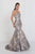 GL1508 Sequined Strapless Fitted Trumpet Gown
