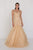 GL1510 Sleeveless Fitted Tulle Trumpet Gown