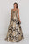 GL1511 Sequined Plunging V-Neck Evening Gown