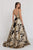 GL1511 Sequined Plunging V-Neck Evening Gown