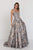 GL1511 Sequined Plunging V-Neck Evening Gown