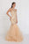 GL1512 Fitted High Halter Tulle Trumpet Gown