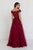 GL1516 Floral Appliqued Off-Shoulder Evening Gown