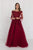 GL1516 Floral Appliqued Off-Shoulder Evening Gown