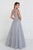 GL1517 Floral Embroidered Cap Sleeves Gown