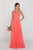 GL1525 Ruched Deep Sweetheart Chiffon A-Line Gown