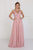 GL1525 Ruched Deep Sweetheart Chiffon A-Line Gown