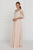 GL1528 Quarter Sleeve Jewel Adorned Illusion Lace Gown