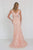 GL1533 Bead Embellished Fitted Evening Gown