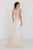 GL1536 Embellished Sheer Bateau Sheath Dress