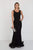 GL1544 Beaded Lace Illusion Scoop Sheath Dress