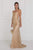 GL1546 Embellished Deep V-neck Sheath Dress