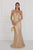 GL1546 Embellished Deep V-neck Sheath Dress