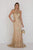 GL1547 Glitter High Halter Tulle Sheath Dress