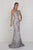GL1547 Glitter High Halter Tulle Sheath Dress