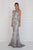GL1547 Glitter High Halter Tulle Sheath Dress