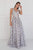 GL1550 Floral Embroidered Lattice Tulle A-Line Gown