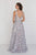 GL1550 Floral Embroidered Lattice Tulle A-Line Gown
