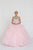 GL1553 Bejeweled Ruffled Ballgown With Sheer Bolero