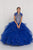 GL1553 Bejeweled Ruffled Ballgown With Sheer Bolero
