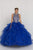GL1553 Bejeweled Ruffled Ballgown With Sheer Bolero