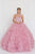 GL1554 Bejeweled Organza Ruffled Ballgown