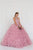 GL1554 Bejeweled Organza Ruffled Ballgown