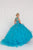 GL1557 Embroidered Illusion Bateau Ballgown With Bolero