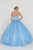 GL1558 Crystal Ornate Illusion Jewel Tulle Ballgown