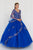 GL1561 Embellished Sheer Long Bell Sleeve Ballgown