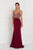 GL1562 Beaded V-neck Jersey Sheath Dress