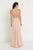 GL1564 Bedazzled Illusion Halter Chiffon A-line Dress