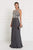 Elizabeth K Jeweled Illusion Bateau Chiffon A-line Gown GL1565 - 1 pc Champagne in Size 2XL Available