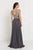 Elizabeth K Jeweled Illusion Bateau Chiffon A-line Gown GL1565 - 1 pc Champagne in Size 2XL Available