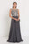 GL1565 Jeweled Illusion Bateau Chiffon A-line Gown