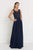 GL1566 Beaded Square Neck Chiffon A-line Dress