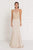 GL1568 Bedazzled Illusion Halter Sheath Dress