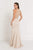 GL1568 Bedazzled Illusion Halter Sheath Dress