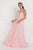 GL1572 Embellished Illusion Jewel Chiffon A-line Dress