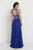 GL1572 Embellished Illusion Jewel Chiffon A-line Dress