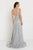 Elizabeth K - Sequined Plunging V-neck A-line Evening Gown GL1575 - 1 pc Champagne In Size M Available