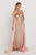 GL1579 Sequined Illusion Overskirt Sheath Gown