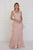 GL1581 Appliqued Illusion Peplum Ornate Lace Gown