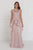 GL1584 Lace Illusion Bateau Gown with Tulle Overlay