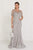 GL1585 Beaded Lace Dolman Sleeve Sheath Dress
